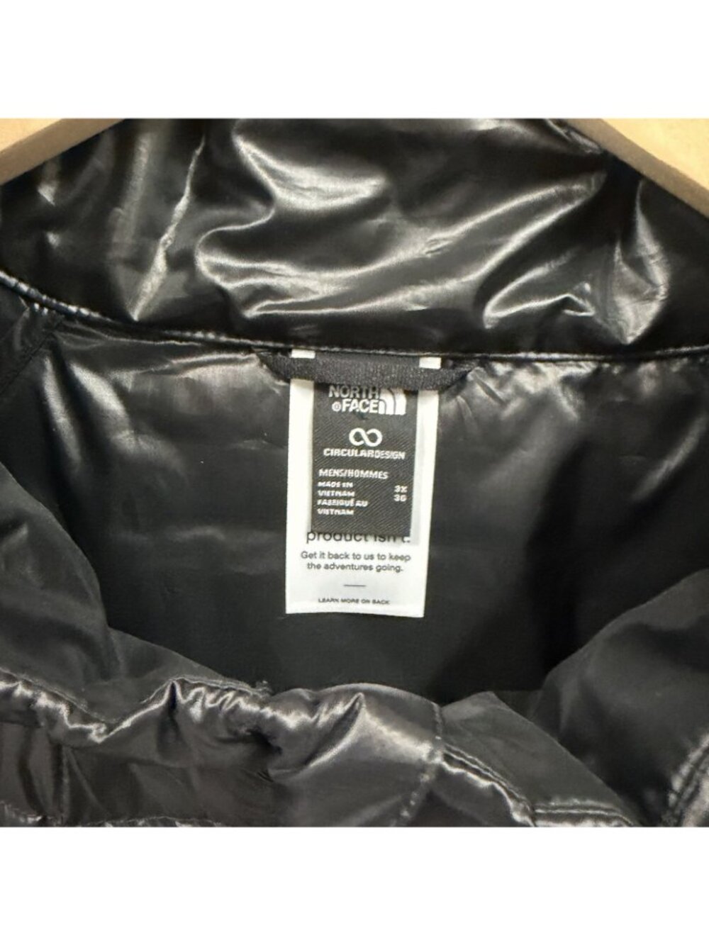 The North Face ThermoBall Jacket Mens 3X Big Tall Summit Black Packable Coat - Picture 6 of 16